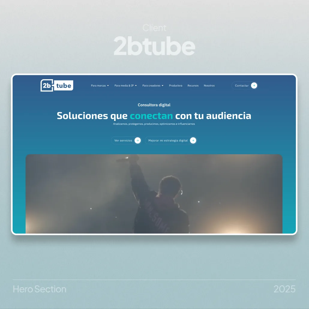 2btube homepage hero section