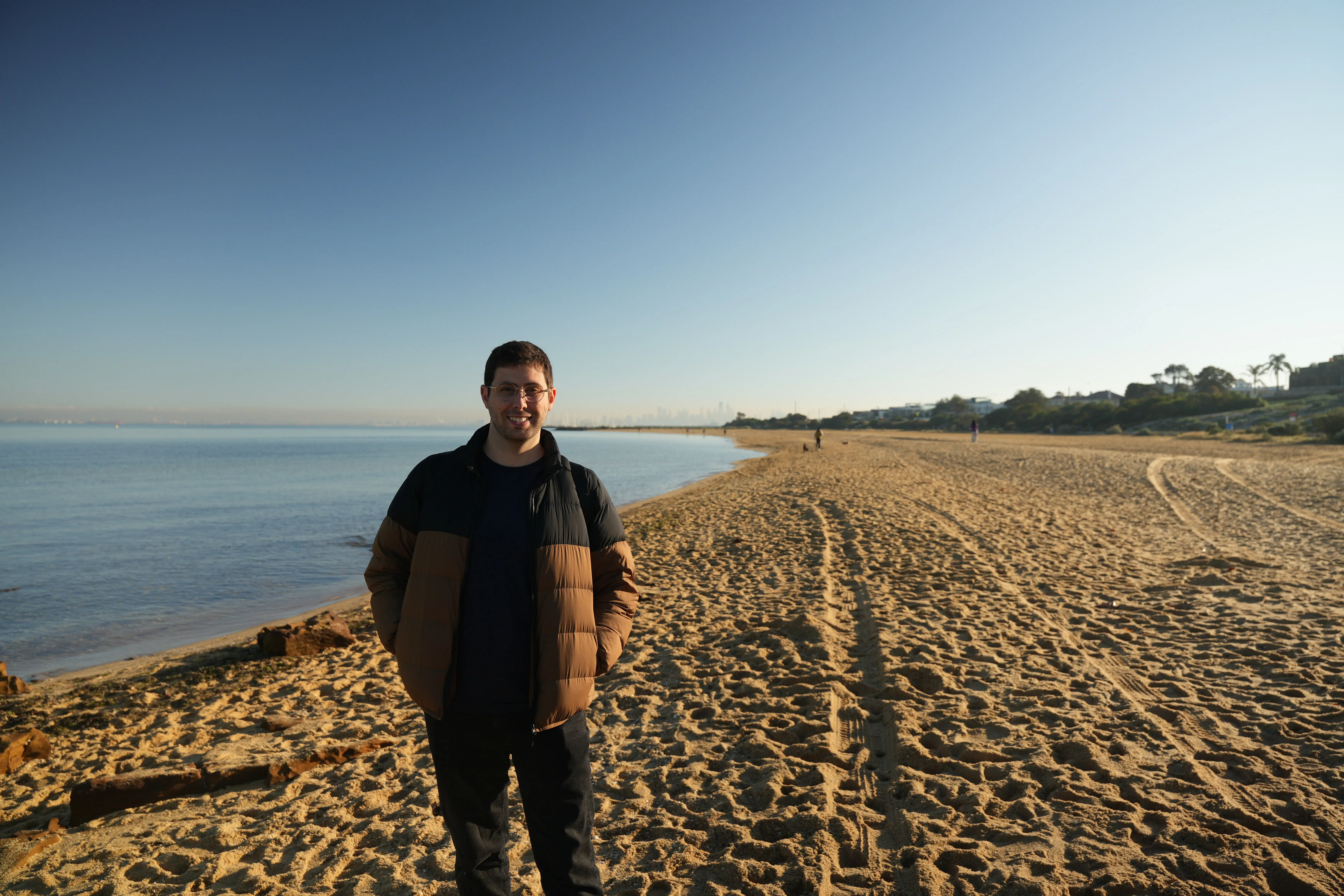 Joan Comadran on the beach